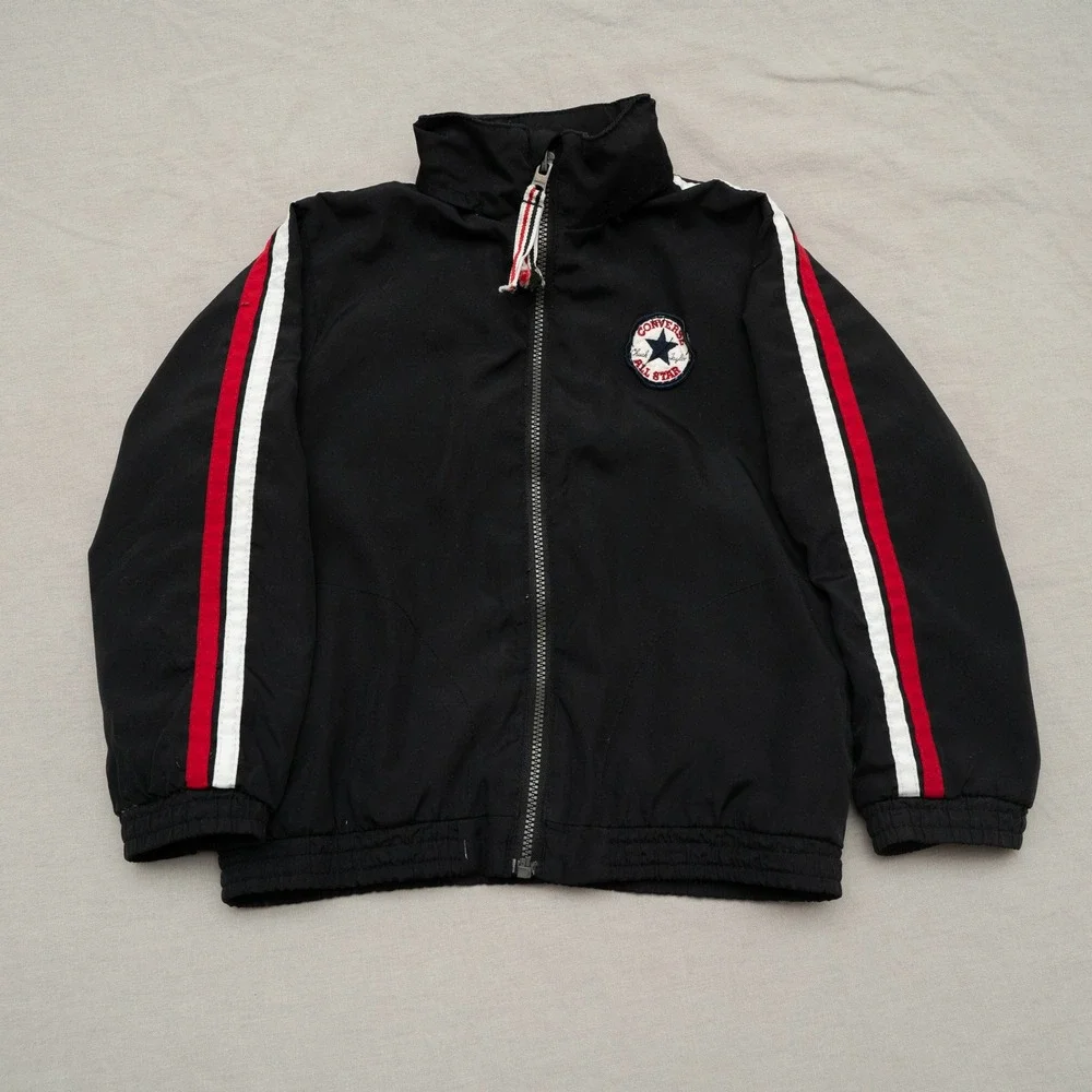 Vintage 90s Converse Toddler Wind Breaker Hidden Hoodie 24M‎